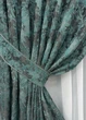 Комплект готовых штор VR-Textil Лен Премиум № 1837ш Серый с бирюзовым 200х295 см 2 шт (32-155) - изображение 5
