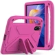 Противоударный детский силиконовый чехол с подставкой EVA Kids Stand на планшет Xiaomi Redmi Pad 2 11" 2025 Малиновый - изображение 1