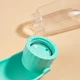 Поилка для собак кошек дорожная складная чаша портативная бутылка для выгула котов щенков путешествий на улице переносная герметичная поилка-бутылка с дозатором механизмом подачи воды силиконовым уплотнителем 550 мл бирюзовая (002353) - изображение 10