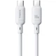Дата кабель Baseus Silky Series OS Fast Charging Type-C to Type-C 100W (1m) (P10377704) (Moon White) (245477) - зображення 1