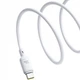 Дата кабель Baseus Silky Series OS Fast Charging Type-C to Type-C 100W (1m) (P10377704) (Moon White) (245477) - зображення 4