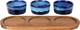 Zestaw misek na przekąski Excellent Houseware ceramicznych na tacy Niebieski 3 szt (139309-N) - obraz 3