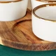 Zestaw misek na przekąski Excellent Houseware ceramicznych na tacy Biały 3 szt (8720573351836) - obraz 6