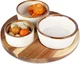 Zestaw misek na przekąski Excellent Houseware ceramicznych na tacy Biały 3 szt (8720573351836) - obraz 2