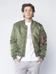 Бомбер чоловічий Alpha Industries 168100257 L Зелений (800070330269) - зображення 1