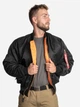 Бомбер чоловічий Alpha Industries 100101-03 L Чорний/Помаранчевий (800070330228) - зображення 1