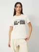 Футболка хлопковая женская Converse Womens T-Shirt All Star Retro Knit CVW5T106-EG7 S Белая (0198820256773) - изображение 1