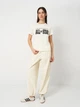 Футболка хлопковая женская Converse Womens T-Shirt All Star Retro Knit CVW5T106-EG7 S Белая (0198820256773) - изображение 3