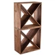 Regał na wino Kadax Loreo X drewniany ciemny brąz 2 szt (5906638310779) - obraz 3