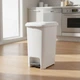 Відро для сміття з педаллю пластиковий з кришкою, 10 л, Білий (109-WHITE) - зображення 5