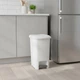 Відро для сміття з педаллю пластиковий з кришкою, 10 л, Білий (109-WHITE) - зображення 9