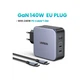 Зарядное устройство Ugreen 3xUSB 140W (2хUSB-C+USB-A) Gan CD289 with C to C Cable 1.5m (90549) - изображение 3