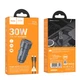 Зарядне автомобільне Hoco Z57A USB/Type-C PD30W+QC3.0 швидка зарядка для телефона + кабель Type-C to Lightning Сірий - изображение 2