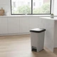 Відро для сміття з педаллю пластиковий з кришкою, 40 л, Сірий (076-GRAY) - зображення 4
