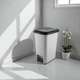 Відро для сміття з педаллю пластиковий з кришкою, 40 л, Сірий (076-GRAY) - зображення 5