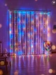 Светодиодная гирлянда-штора RGB, 2×2 м, новогодняя интерьерная, 200LED, USB + пульт ДУ, разноцветный свет (9889684588) - изображение 10