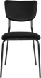 Набір стільців для кухні та вітальні ModernHome by Multistore оксамитових 4 шт. Чорні (KJC-4-BC) - зображення 2