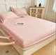 Простыня на резинке Softable Fabric 150×200 + 2 наволочки — мягкая, плотная, комфортная, розовый (KT7006022) - изображение 3