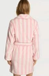 Халат Victoria's Secret флісовий рожевий смужка крила класичний плюшевий Short Cozy Robe M/L - зображення 2
