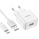 Мережевий зарядний пристрій з кабелем HOCO C106A Leisure single port charger set(Micro) 10.5W White (6931474783905) (545) - изображение 5