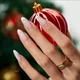 Гелеві тіпси для нарощування з французьким манікюром Soft Gel Мигдаль М глянсові 150 шт молочний з білим френчем (020) - зображення 6