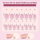 Гелевые типсы для наращивания Soft Gel с французским маникюром миндаль М глянец 150 шт бежевые с белым френчем (010) - изображение 4