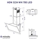 Витяжка Minola HDN 5224 WH 700 LED Біле скло - изображение 11