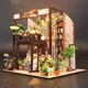 3D Румбокс Coffee Cafe миниатюрное двухэтажное кафе для творческой сборки конструктор кукольного домика с мебелью и деталями интерьера (AA0036) - изображение 2