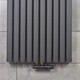 Вертикальный радиатор Ellipse Double 600х1800-10 (50 мм), anticor, черный муар - изображение 3