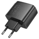 Зарядне GaN HOCO CS63A 65W Bright Type-C PD45W, USB QC18W чорне - изображение 6