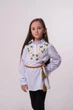 Дитяча Вишиванка для Дівчинки Ромашка рожева |100% Бавовна | Piccolo | Розмір 170 см | Біла - изображение 2