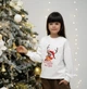 Свитшот детский новогодний белый, рост 128 SWwhitedeer - изображение 3