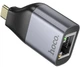Мережевий адаптер перехідний HOCO UA35 USB TYPE-C to LAN, RJ45, 100 мб/с, gray - изображение 1