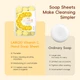 Бумажное дорожное мыло Laikou Vitamin C hand soap sheet с витамином С - изображение 4