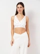 Топ-бра для кормления KOKO Boutique белый с принтом вишенок, на запах, XXL - изображение 1