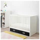 Детская кроватка с ящиками IKEA (ИКЕА) STUVA / FRITIDS 60x120см белая черная (392.675.07) - изображение 3