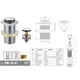 Донный клапан для раковины Koer PW-10-01 1 1/4'' без перелива автоматический СLICK-СLACK (Цвет хром - изображение 5