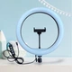 Кольцевая Led лампа светодиодная 30 см LJJ-30 с держателем для телефона 3 режима + RGB - изображение 2