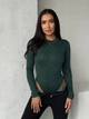 Жіночий блискучий боді з рукавом Uaclothes 42-44 Зелений (like36018-164401349) - зображення 2