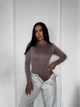 Жіночий блискучий боді з рукавом Uaclothes 42-44 Пудровий (like36019-164411349) - изображение 3
