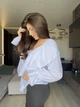 Жіноча блуза з воланом та довгим рукавом Uaclothes 50-52 Білий (like36024-164461358) - изображение 3