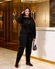 Жіночий святковий трикотажний костюм (блуза + брюки) Uaclothes 56/58 Чорний (like35997-1641913117) - зображення 3