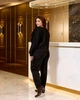Жіночий святковий трикотажний костюм (блуза + брюки) Uaclothes 56/58 Чорний (like35997-1641913117) - зображення 4