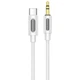 Кабель BOROFONE BL20 AUX Jack 3.5 to Type-C (1M) для Samsung/Xiaomi/Huawei/Meizu Білий - изображение 1