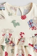 Платье с длинными рукавами для девочки H&M Regular fit 1261183-001 074 см (6-9 months) Комбинированный - изображение 2