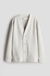 Кардиган рубчатой вязки для девочки H&M Livaeco™ 1266434-001 170 см (14-15 years) Серый - изображение 1