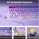 Игровая Клавиатура AULA HERO 68 HE Purple Магнитные Свитчи. Проводная 8000Hz/s. RGB Панель, 68 keys, Switch 0.1mm. Rapid Trigger - изображение 4