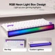 Клавиатура AULA HERO 84 HE White-Purple Магнитные Свитчи. Проводная 8000Hz/s. RGB Панель, 84 keys, Switch 0.01mm. Rapid Trigger - изображение 3