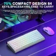 Магнітна ігрова клавіатур AULA HERO 84 HE White countur Кастомний lightbox, RGB Підсвічування, Rapid Hall Effect, 8000Hz., Switch 0.01mm. - изображение 8