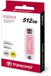 Dysk SSD Transcend ESD310P 512GB USB Type-A/USB Type-C 3D NAND (TS512GESD310P) External - obraz 6